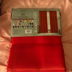 Red Blackout Curtain Panel